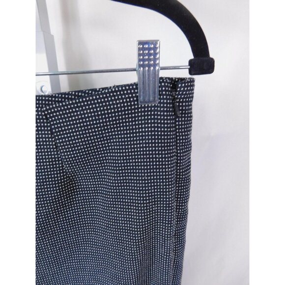 Eric Signature Dress Pants Womens 8 Black White Micro Dot Side Zip Stretch Ankle - Picture 4 of 9